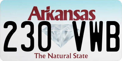 AR license plate 230VWB
