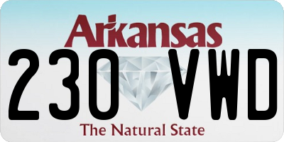 AR license plate 230VWD
