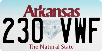 AR license plate 230VWF