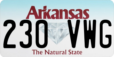 AR license plate 230VWG