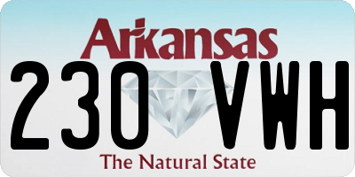 AR license plate 230VWH