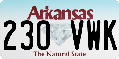 AR license plate 230VWK