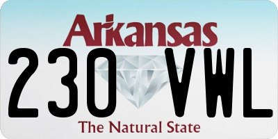 AR license plate 230VWL
