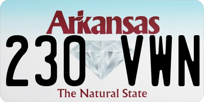 AR license plate 230VWN