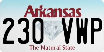 AR license plate 230VWP