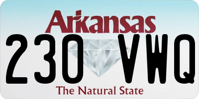 AR license plate 230VWQ