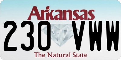 AR license plate 230VWW