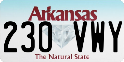 AR license plate 230VWY