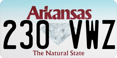 AR license plate 230VWZ