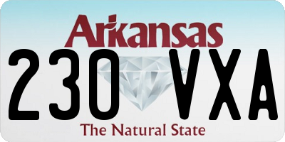 AR license plate 230VXA