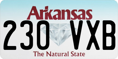 AR license plate 230VXB