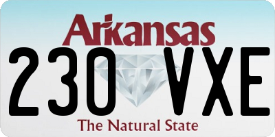 AR license plate 230VXE