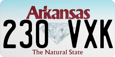 AR license plate 230VXK
