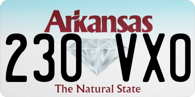 AR license plate 230VXO