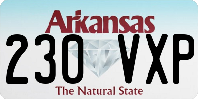 AR license plate 230VXP