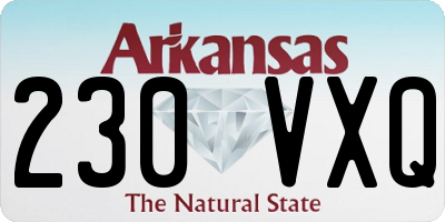 AR license plate 230VXQ