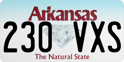 AR license plate 230VXS