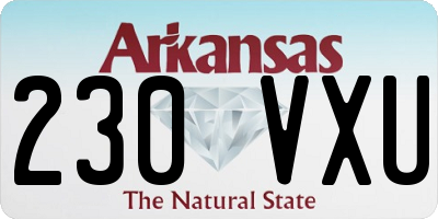 AR license plate 230VXU