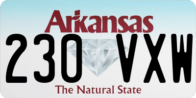 AR license plate 230VXW