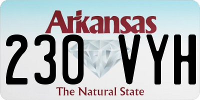 AR license plate 230VYH