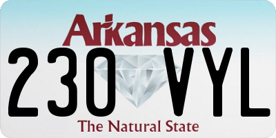 AR license plate 230VYL