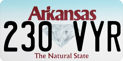 AR license plate 230VYR
