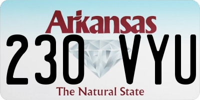 AR license plate 230VYU