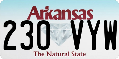 AR license plate 230VYW