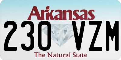 AR license plate 230VZM