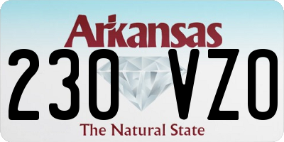 AR license plate 230VZO
