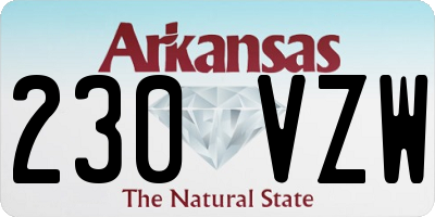 AR license plate 230VZW
