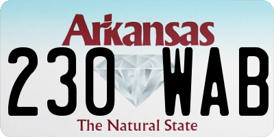 AR license plate 230WAB