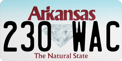 AR license plate 230WAC