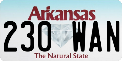 AR license plate 230WAN