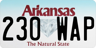 AR license plate 230WAP