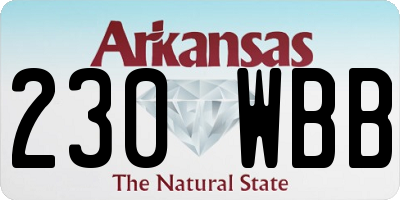 AR license plate 230WBB