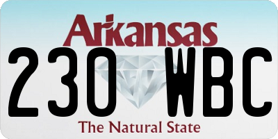AR license plate 230WBC