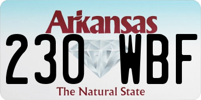AR license plate 230WBF
