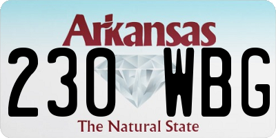 AR license plate 230WBG
