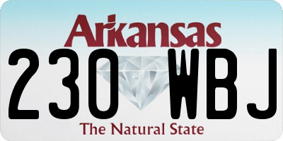 AR license plate 230WBJ