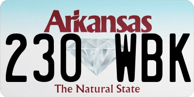 AR license plate 230WBK