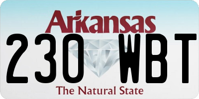 AR license plate 230WBT