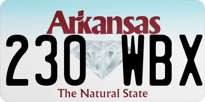 AR license plate 230WBX