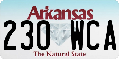 AR license plate 230WCA