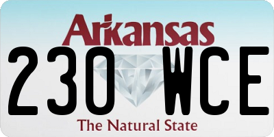AR license plate 230WCE