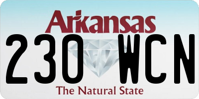 AR license plate 230WCN