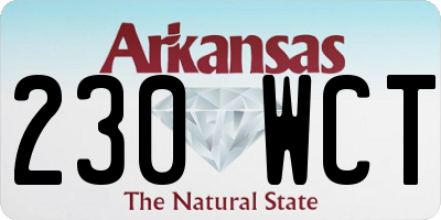 AR license plate 230WCT