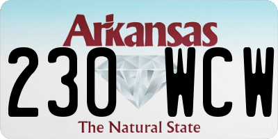 AR license plate 230WCW