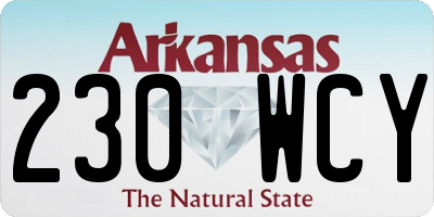 AR license plate 230WCY