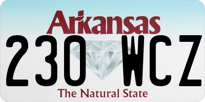 AR license plate 230WCZ
